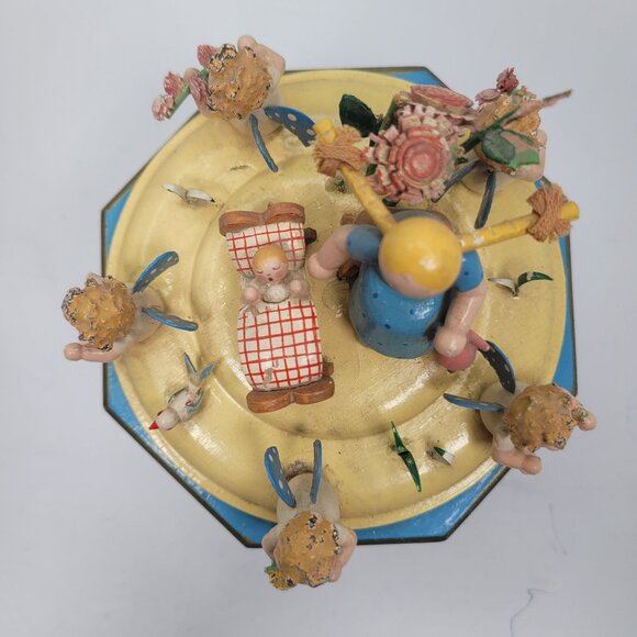 VTG Geschwister Steinbach Thorens German Music Box w/Angels Made In Switzerland - Picture 6 of 7
